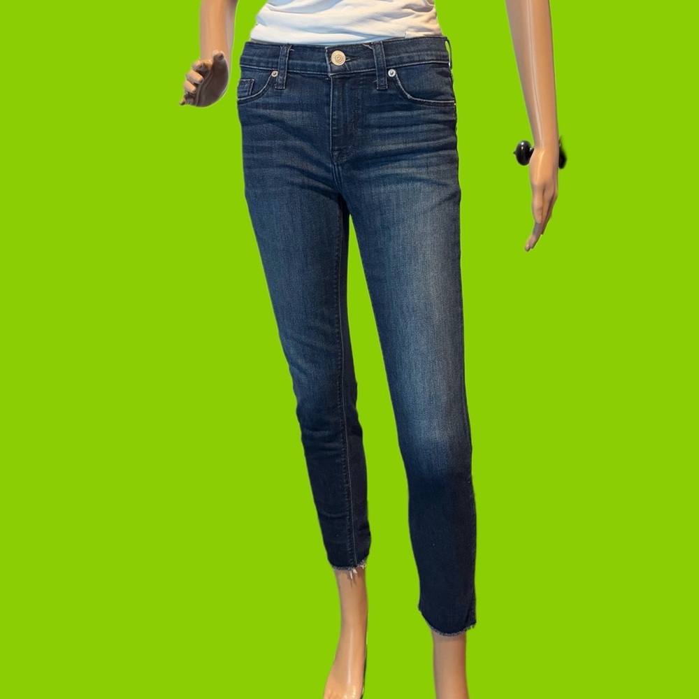 Hudson Jeans Dark Indigo Slim Cropped Ankle Jeans Sz 27